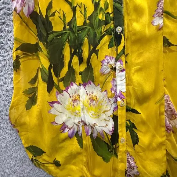 Maeve‎ by Anthropologie NWT Size 4 Yellow Floral Sleeveless Top Tunic Flowy - Picture 5 of 8